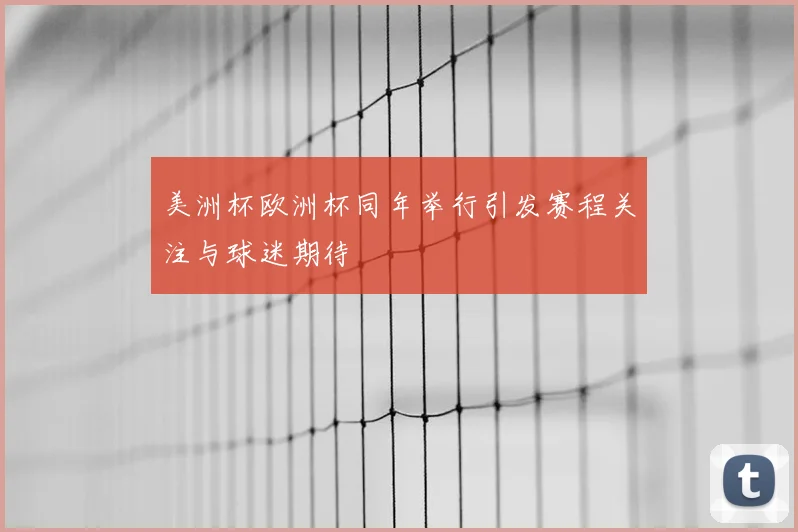 美洲杯欧洲杯同年举行引发赛程关注与球迷期待